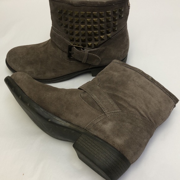 Steve Madden Outlaww Leather Boots Taupe New - Picture 9 of 10